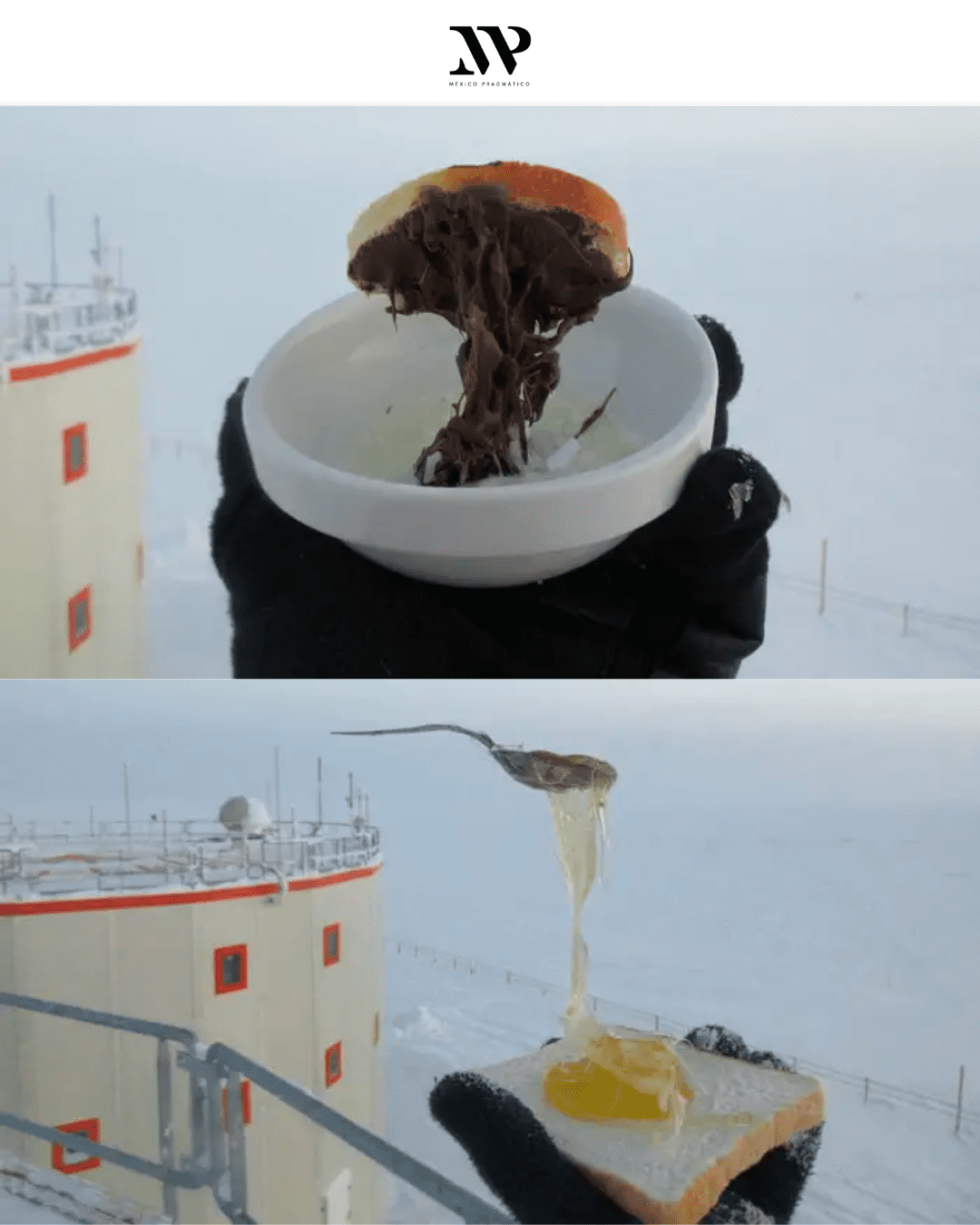 En Imágenes Lo que el clima antártico le hace a la comida
