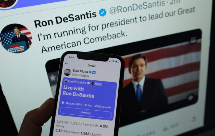 Ron DeSantis anuncia su candidatura a la nominación del Partido Republicano a las elecciones presidenciales de 2024, este miércoles a través de Twitter. CHRIS DELMAS (AFP)