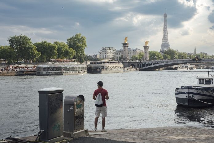 The Seine at the Pont Alexandre III, the start and end point of the triathlon for the Paris Olympics - Cyril Marcilhacy